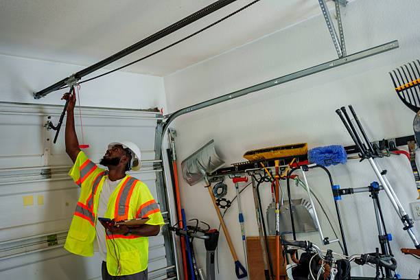 Professional Garage Door Panel Replacement technician working in Del City, OK